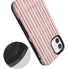 image:imageCasely iPhone 12 Mini Case  Pretty in Pastel  Blush Stripes  Bold Protective Design  MagSafe Compatible Design