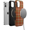 image:imageCasely iPhone 12 Mini Case  Spiced Chai  Fall Plaid  Bold Protective Design  MagSafe Compatible Design