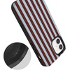 image:imageCasely iPhone 12 Mini Case  Sunday in Brooklyn  Chocolate Blue Stripes  Bold Protective Design  Compatible with MagSafe