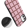 image:imageCasely iPhone 12 Mini Case  Uptown Gridlock  Pink Checkerboard  Bold Protective Design  Compatible with MagSafe