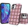 image:imageCasely iPhone 12 Mini Case  Uptown Gridlock  Pink Checkerboard  Bold Protective Design  Compatible with MagSafe