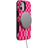 image:imageCasely iPhone 12 Mini Case  Vibe Check  Pink Checkerboard  Bold Protective Design  Compatible with MagSafe