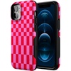 image:imageCasely iPhone 12 Mini Case  Vibe Check  Pink Checkerboard  Bold Protective Design  Compatible with MagSafe