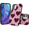 image:imageCasely iPhone 12 Mini Case  Whole Lotta Love  Plum Hearts  Bold Protective Design  MagSafe Compatible Design