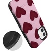image:imageCasely iPhone 12 Mini Case  Whole Lotta Love  Plum Hearts  Bold Protective Design  MagSafe Compatible Design