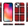 image:imageCasely iPhone 13 Case  As if Red Plaid  Bold Protective Design  Compatible with MagSafe