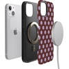 image:imageCasely iPhone 13 Case  Spotted in SoHo  Burgundy Polka Dot  Bold Protective Design  Compatible with MagSafe