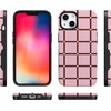image:imageCasely iPhone 13 Case  Uptown Gridlock  Pink Checkerboard  Bold Protective Design  Compatible with MagSafe