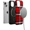 image:imageCasely iPhone 13 Mini Case  As if  Red Plaid  Bold Protective Design  MagSafe Compatible Design