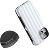 image:imageCasely iPhone 13 Mini Case  Blue Stripes  Sunday Best  Bold Protective Design  Compatible with MagSafe