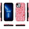 image:imageCasely iPhone 13 Mini Case  Blush Garden  Floral Doodle  Bold Protective Design  Compatible with MagSafe