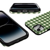 image:imageCasely iPhone 13 Mini Case  Checked Twice  Green Plaid  Bold Protective Design  MagSafe Compatible Design