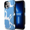 image:imageCasely iPhone 13 Mini Case  Clear Skies  Clear Shimmer  Compatible with MagSafe  Classic Ultra Slim DesignCurrent MOOd  Light Blue Cow Print