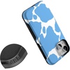 image:imageCasely iPhone 13 Mini Case  Clear Skies  Clear Shimmer  Compatible with MagSafe  Classic Ultra Slim DesignCurrent MOOd  Light Blue Cow Print