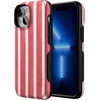 image:imageCasely iPhone 13 Mini Case  Clear Skies  Clear Shimmer  Compatible with MagSafe  Classic Ultra Slim DesignEast Coast Summer  Red Stripes