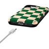 image:imageCasely iPhone 13 Mini Case  Clear Skies  Clear Shimmer  Compatible with MagSafe  Classic Ultra Slim DesignFit Check  Green Checkerboard