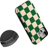 image:imageCasely iPhone 13 Mini Case  Clear Skies  Clear Shimmer  Compatible with MagSafe  Classic Ultra Slim DesignFit Check  Green Checkerboard