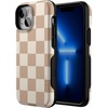 image:imageCasely iPhone 13 Mini Case  Clear Skies  Clear Shimmer  Compatible with MagSafe  Classic Ultra Slim DesignFit Check  Neutral Checkerboard Checkered