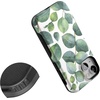 image:imageCasely iPhone 13 Mini Case  Clear Skies  Clear Shimmer  Compatible with MagSafe  Classic Ultra Slim DesignLeaf Me Alone  Green Floral Print
