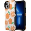 image:imageCasely iPhone 13 Mini Case  Clear Skies  Clear Shimmer  Compatible with MagSafe  Classic Ultra Slim DesignMain Squeeze  Orange Stamped