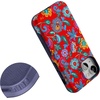 image:imageCasely iPhone 13 Mini Case  Clear Skies  Clear Shimmer  Compatible with MagSafe  Classic Ultra Slim DesignPainted Flowers  Frida Kahlo Floral