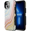 image:imageCasely iPhone 13 Mini Case  Clear Skies  Clear Shimmer  Compatible with MagSafe  Classic Ultra Slim DesignRide The Wave  Pastel Rainbow Lined