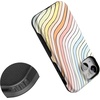 image:imageCasely iPhone 13 Mini Case  Clear Skies  Clear Shimmer  Compatible with MagSafe  Classic Ultra Slim DesignRide The Wave  Pastel Rainbow Lined