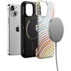image:imageCasely iPhone 13 Mini Case  Clear Skies  Clear Shimmer  Compatible with MagSafe  Classic Ultra Slim DesignRide The Wave  Pastel Rainbow Lined
