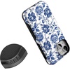 image:imageCasely iPhone 13 Mini Case  Clear Skies  Clear Shimmer  Compatible with MagSafe  Classic Ultra Slim DesignRose to Fame  Blue  White Rose Floral