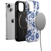 image:imageCasely iPhone 13 Mini Case  Clear Skies  Clear Shimmer  Compatible with MagSafe  Classic Ultra Slim DesignRose to Fame  Blue  White Rose Floral