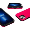 image:imageCasely iPhone 13 Mini Case  Clear Skies  Clear Shimmer  Compatible with MagSafe  Classic Ultra Slim DesignThink Pink  Solid Neon Pink