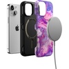 image:imageCasely iPhone 13 Mini Case  Clear Skies  Clear Shimmer  Compatible with MagSafe  Classic Ultra Slim DesignTie Dying Over You  Purple Marble iPhone