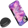 image:imageCasely iPhone 13 Mini Case  Clear Skies  Clear Shimmer  Compatible with MagSafe  Classic Ultra Slim DesignTie Dying Over You  Purple Marble iPhone