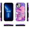 image:imageCasely iPhone 13 Mini Case  Clear Skies  Clear Shimmer  Compatible with MagSafe  Classic Ultra Slim DesignTie Dying Over You  Purple Marble iPhone