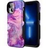 image:imageCasely iPhone 13 Mini Case  Clear Skies  Clear Shimmer  Compatible with MagSafe  Classic Ultra Slim DesignTie Dying Over You  Purple Marble iPhone
