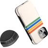 image:imageCasely iPhone 13 Mini Case  Clear Skies  Clear Shimmer  Compatible with MagSafe  Classic Ultra Slim DesignTotally Groovy  Rainbow Stripes Color Block