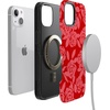 image:imageCasely iPhone 13 Mini Case  Final Rose  Red amp Pink Floral  Bold Protective Design  MagSafe Compatible Design