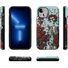 image:imageCasely iPhone 13 Mini Case  Forever Grateful  Grateful Dead Skeleton Floral  Compatible with MagSafe  Bold Protective Design