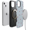 image:imageCasely iPhone 13 Mini Case  Love Lines  Blue Stripes  Bold Protective Design  MagSafe Compatible Design