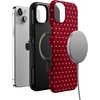 image:imageCasely iPhone 13 Mini Case  On the Dot  Maroon Polka Dot  Bold Protective Design  MagSafe Compatible Design