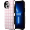 image:imageCasely iPhone 13 Mini Case  Pink Plaid  Sunday Best  Bold Protective Design  Compatible with MagSafe