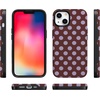 image:imageCasely iPhone 13 Mini Case  Spotted in SoHo  Burgundy Polka Dot  Bold Protective Design  Compatible with MagSafe