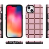 image:imageCasely iPhone 13 Mini Case  Uptown Gridlock  Pink Checkerboard  Bold Protective Design  Compatible with MagSafe