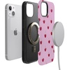 image:imageCasely iPhone 13 Mini Case  Very Cherry  Painted Cherries  Bold Protective Design  MagSafe Compatible Design