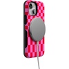image:imageCasely iPhone 13 Mini Case  Vibe Check  Pink Checkerboard  Bold Protective Design  Compatible with MagSafe
