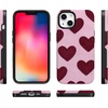 image:imageCasely iPhone 13 Mini Case  Whole Lotta Love  Plum Hearts  Bold Protective Design  MagSafe Compatible Design