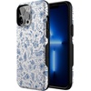 image:imageCasely iPhone 13 Pro Max Case  Blue Vintage Rabbits in Spring Flowers  Compatible with MagSafe  Bold Protective Design