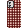 image:imageCasely iPhone 12 Mini Case  Checked Twice  Red Plaid  Bold Protective Design  MagSafe Compatible Design