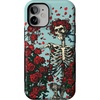 image:imageCasely iPhone 12 Mini Case  Forever Grateful  Grateful Dead Skeleton Floral  Compatible with MagSafe  Bold Protective Design
