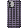 image:imageCasely iPhone 12 Mini Case  Harlequin Midnight Diamond  Black and Purple  Bold Protective Design  MagSafe Compatible Design